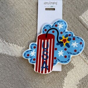 Happy Everything Patriotic USA firecracker mini attachment. EUC